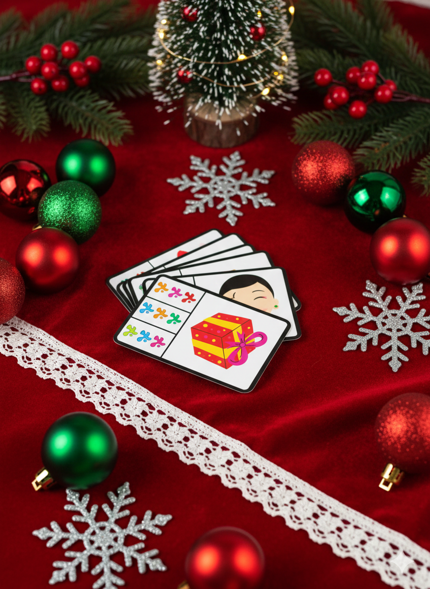 Cartes à pinces Noël motricité fine dénombrement couleurs autonomie TDAH TSA Dys inclusion ULIS
